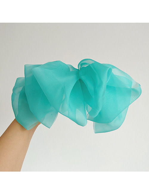 Fashion Green Layered Tulle Bow Hair Clip