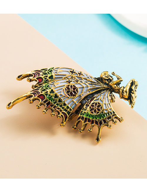 Fashion Colorful Butterfly Alloy Geometric Butterfly Brooch