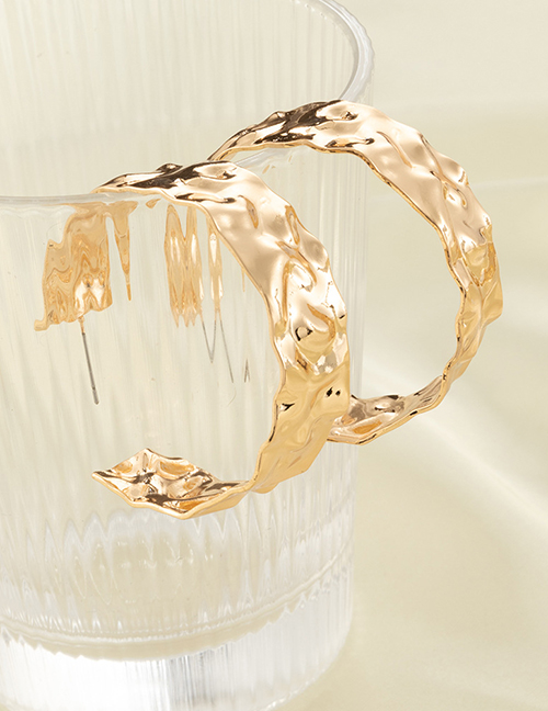 Fashion Gold Metal Geometric Irregular C-shaped Earrings