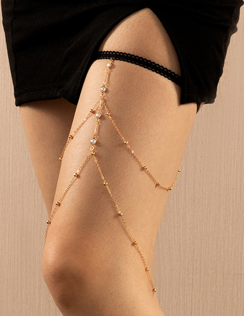Fashion Gold-2 Fabric Geometric Chain Leg Chain