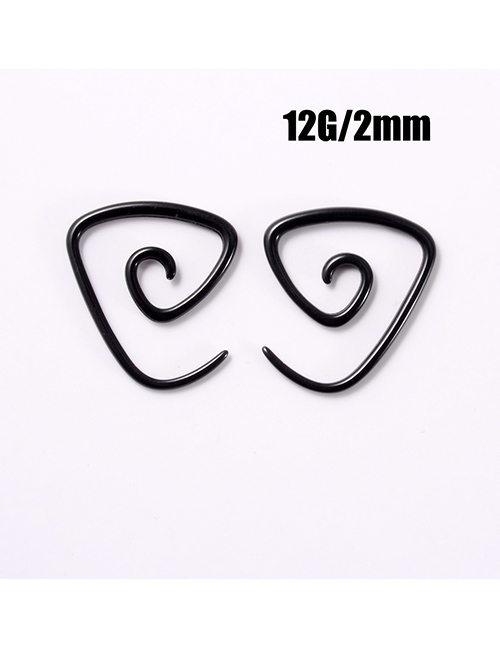 Fashion 2mm Acrylic Triangle Piercing Spiral Ear Expander