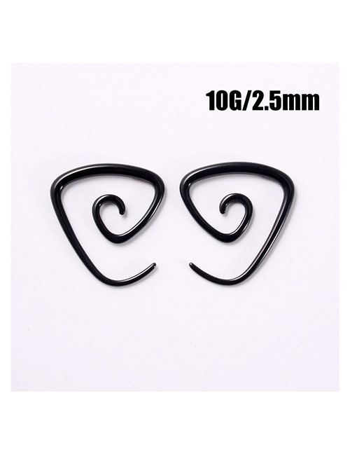 Fashion 2.5mm Acrylic Triangle Piercing Spiral Ear Expander