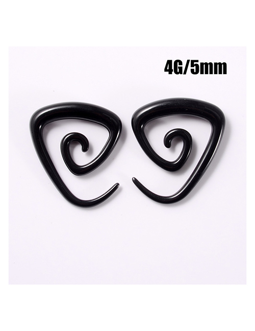 Fashion 5mm Acrylic Triangle Piercing Spiral Ear Expander