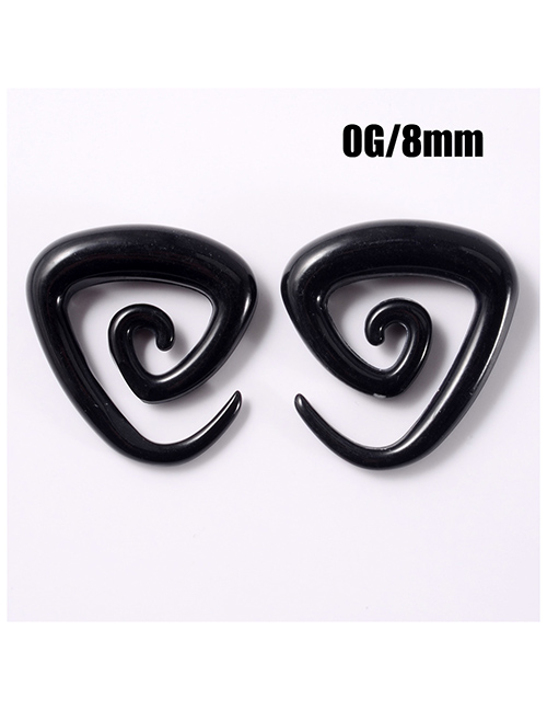 Fashion 8mm Acrylic Triangle Piercing Spiral Ear Expander
