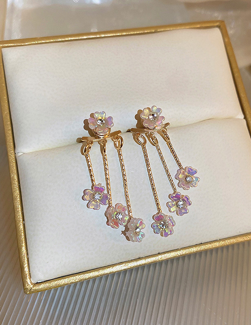 Fashion Gold Alloy Shell Flower Earrings