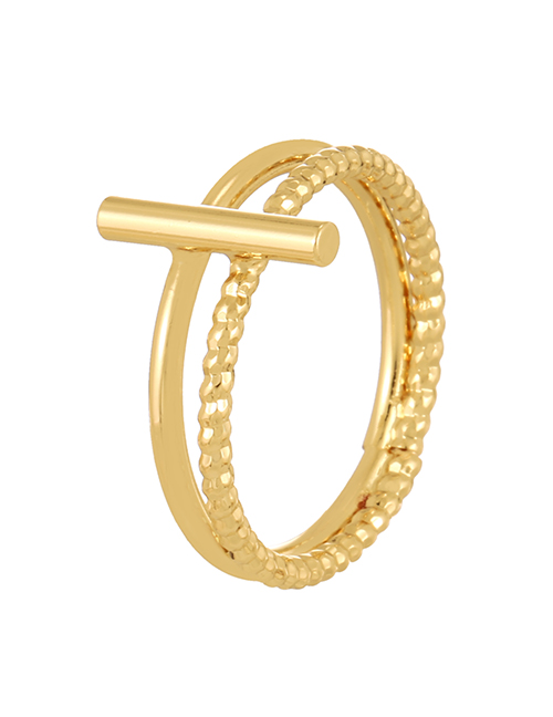 Fashion Gold Copper Geometric Ring
