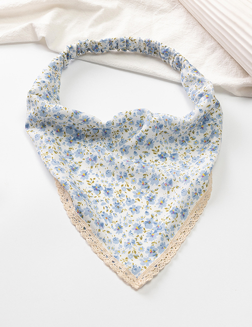 Fashion Blue Fabric Floral Lace Triangle Triangle Headband