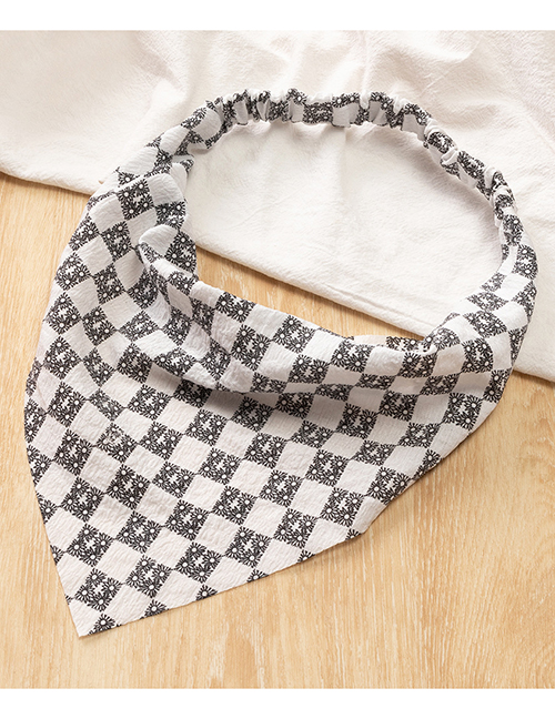 Fashion White Black-2 Fabric Print Triangle Headband