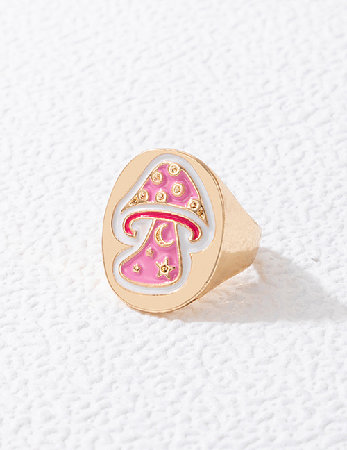 Fashion 4# Alloy Geometric Drip Mushroom Ring