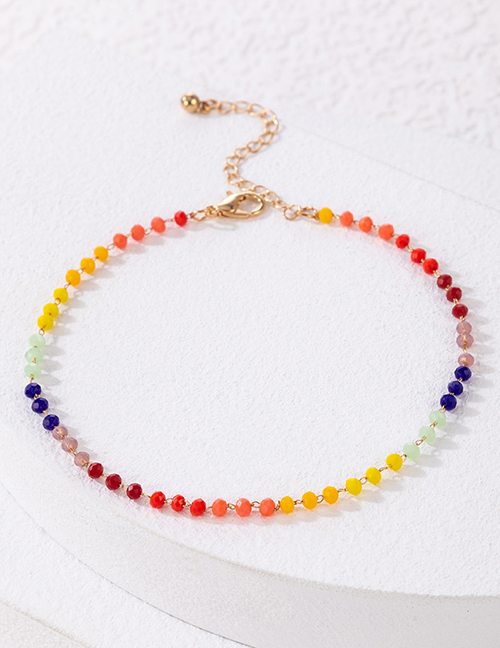Fashion Color Alloy Color Beaded Anklet