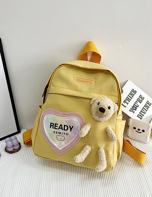 Fashion Yellow Cartoon Bear Children's Backpack