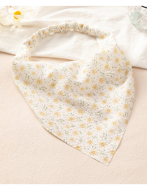 Fashion Yellow Fabric Print Triangle Headband
