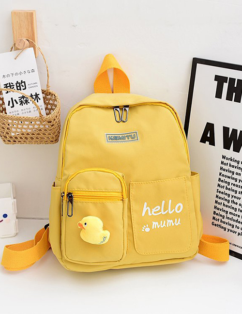 Fashion Yellow Nylon Cartoon Backpack