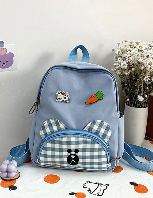 Fashion Blue Nylon Cartoon Children's Backpack