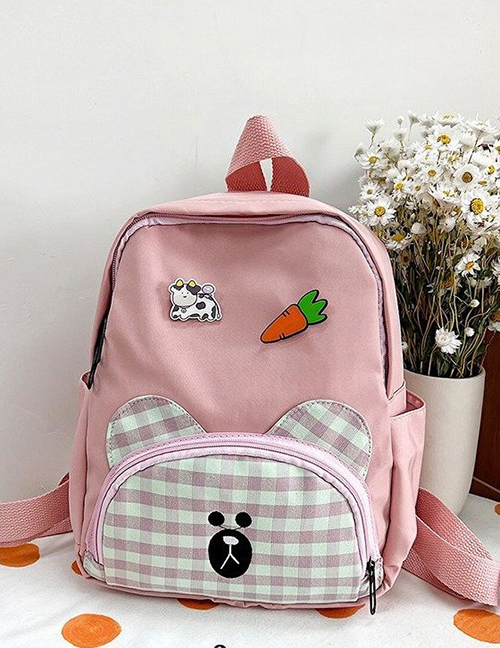Fashion Pink Nylon Cartoon Children's Backpack