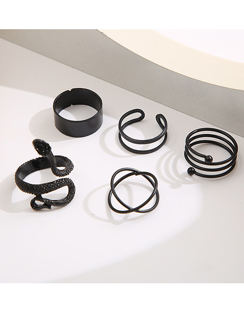 Fashion  Alloy Snake Geometric Ring Set