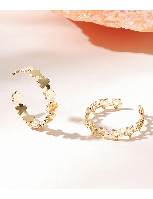 Fashion Gold Alloy Star Flower Ring Set