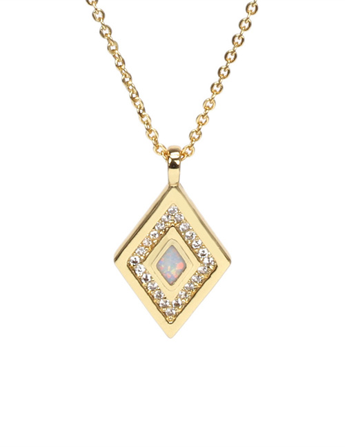 Fashion  Bronze Zirconium Diamond Necklace