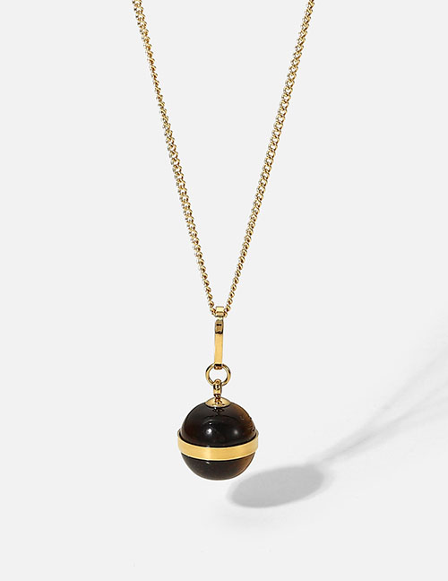 Fashion Gold Stainless Steel Ball Necklace