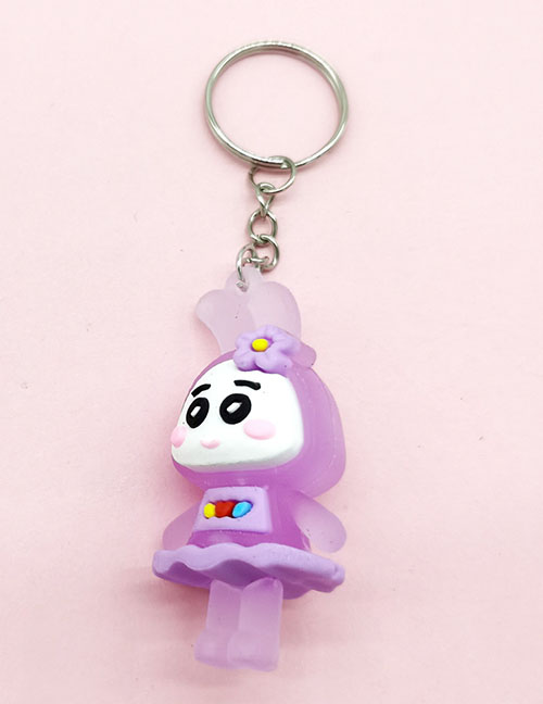 Fashion Purple Soft Doll Keychain