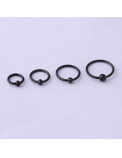 Fashion 704-black Stainless Steel Seamless Closed Pierced Nose Ring