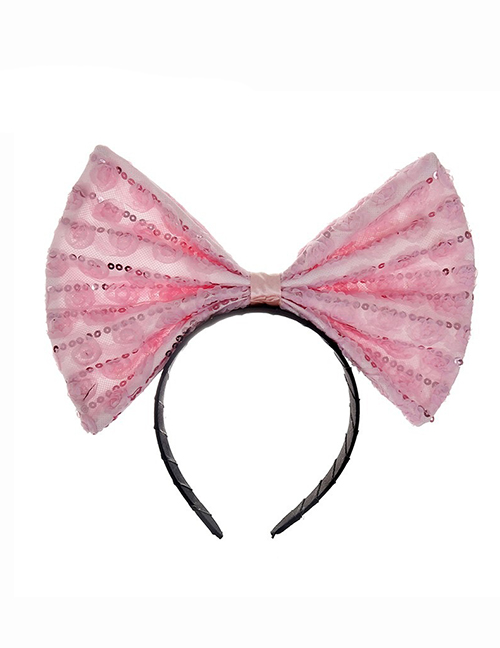 Fashion 2 Pink Fabric Lace Bow Headband
