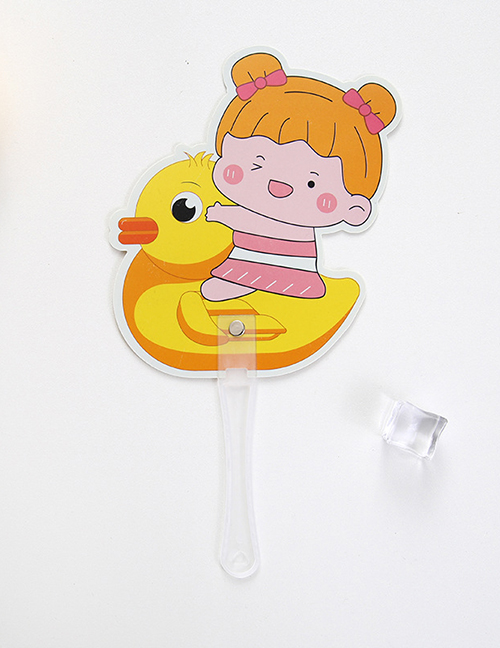Fashion Little Duck Girl Pvc Cartoon Plastic Hand-held Fan