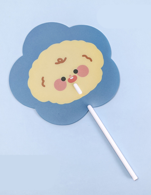 Fashion Smiley Flower Plastic Cartoon Holding A Small Round Fan