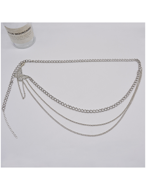 Fashion Silver Alloy Butterfly Chain Body Chain