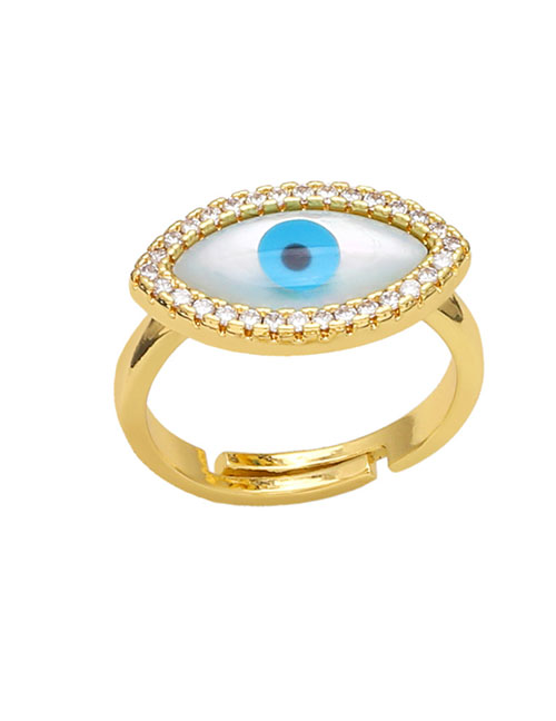 Fashion B Bronze Zirconium Eye Ring