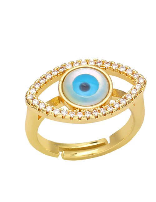 Fashion D Bronze Zirconium Eye Ring