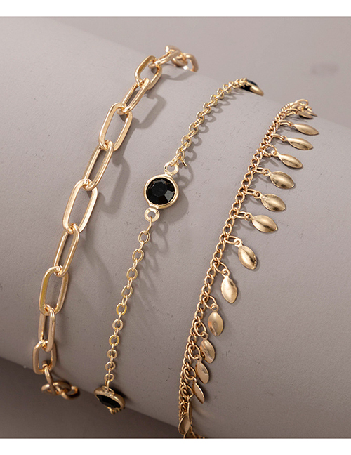 Fashion 5# Alloy Geometric Fringe Diamond Bracelet Set