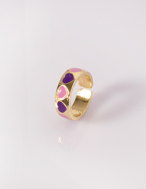 Fashion Style Five Alloy Drip Oil Love Ring