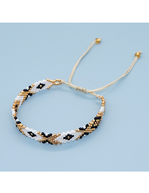Fashion Gold Rice Beaded Beaded Braided Geometric Bracelet
