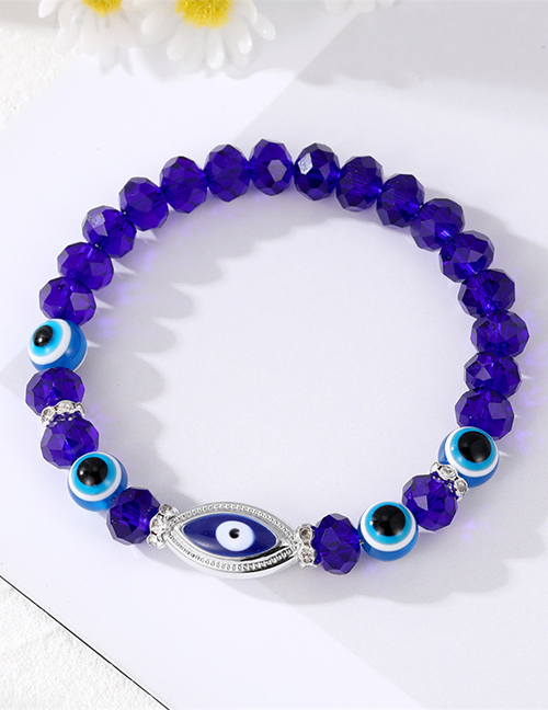 Fashion Blue Bead Eye Bracelet Resin Ball Eye Beaded Eye Bracelet