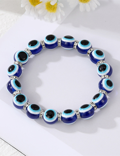 Fashion Blue Bracelet Resin Eye Beaded Bracelet