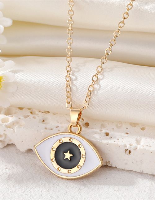 Fashion Black Necklace Alloy Diamond Eye Necklace