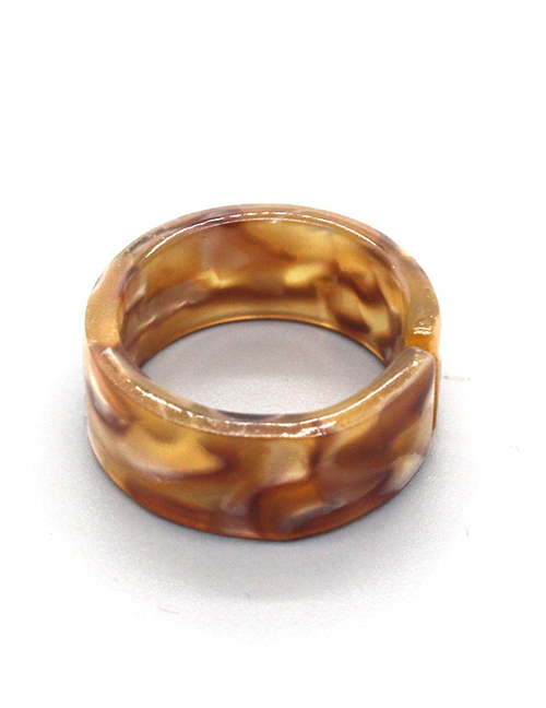 Fashion Brown Ring Acetate Gradient Marble Ring