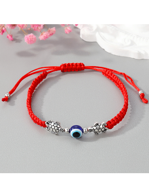 Fashion Red Turtle Bracelet Geometric Cord Braided Eye Turtle Bracelet