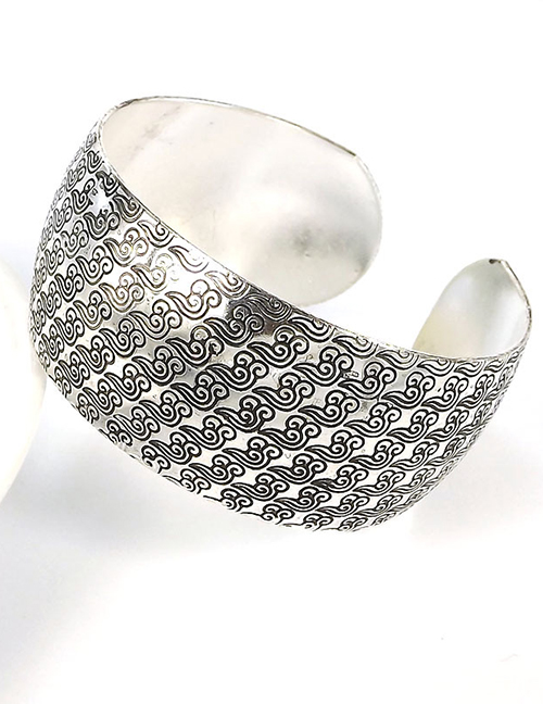 Fashion 3# Alloy Engraved Open Bracelet