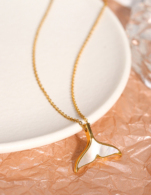 Fashion Gold Titanium Fishtail Necklace