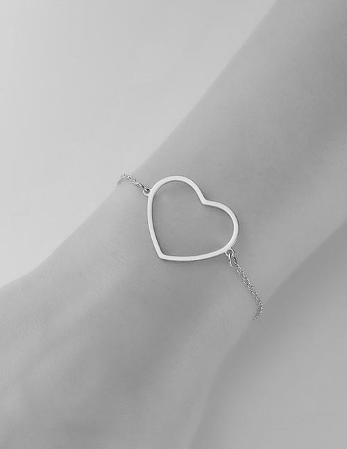 Fashion Love-steel-2 Titanium Steel Heart Bracelet