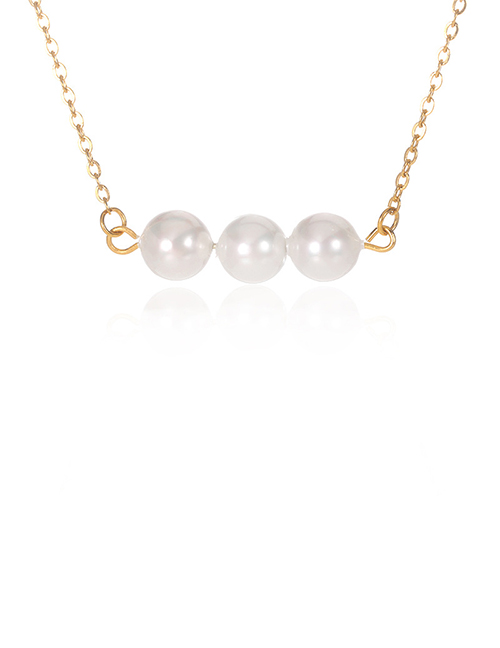 Fashion 2# Pure Copper Pearl Necklace
