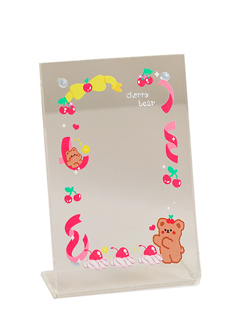 Fashion Cherry Bear - Vertical Large Cartoon Magnetic Transparent Photo Frame