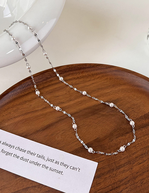 Fashion Silver Gypsophila Pearl Necklace