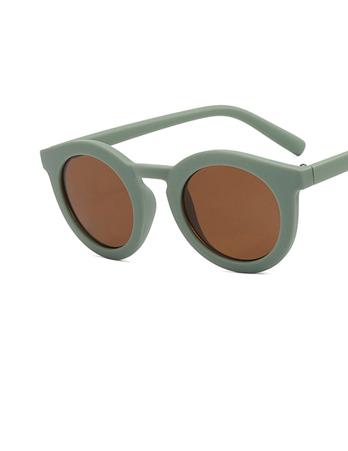 Fashion Green Framed Tea Tablets Pc Round Large Frame Sunglasses