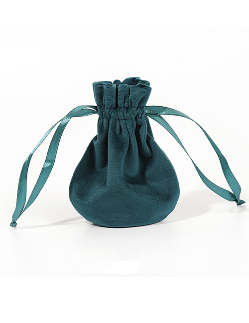 Fashion Sea Blue #2 Drawstring Drawstring Jewelry Flannel Bag