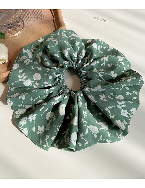 Fashion 6# Green - Leaves Fabric Floral Hair Tie