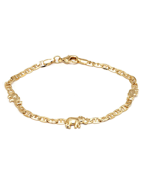 Fashion Gold Bracelet Pure Copper Elephant Bracelet