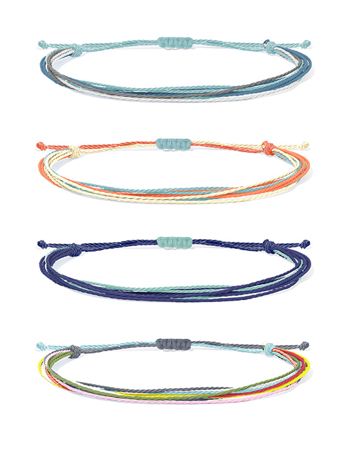 Fashion 32# Colorful Cord Braided Bracelet Set
